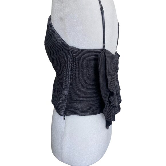 Women’s Express Metallic Copped Cami gray size small - Picture 5 of 7